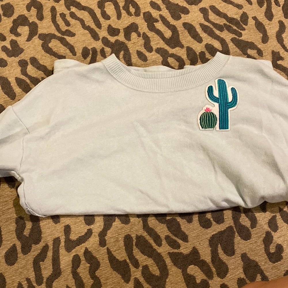 Abercrombie kids sweater with cactus design.